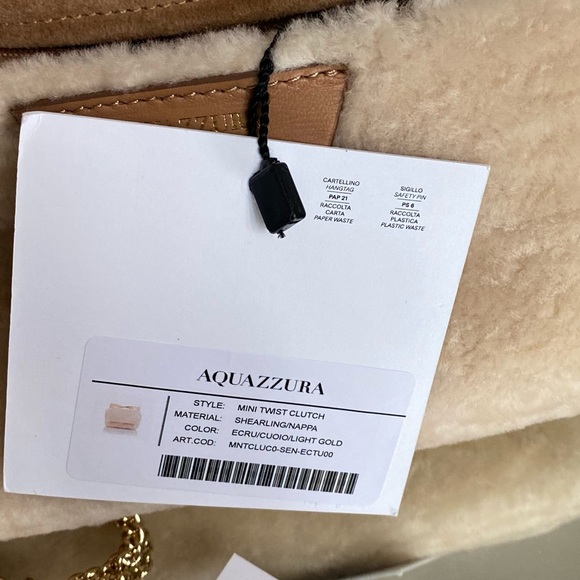 New Aquazzura Twist shearling clutch bag $1,795 - Picture 12 of 12